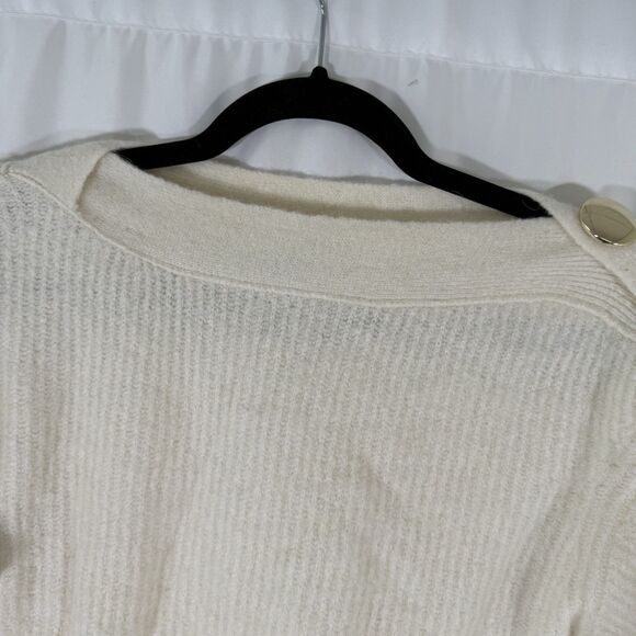 Antonio Melani Wool Alpaca Sweater Women's XS Off White Button Long Sleeve - Picture 6 of 11